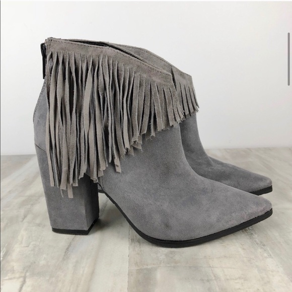 Kenneth Cole Fringe Ankle Boots - Picture 2 of 7